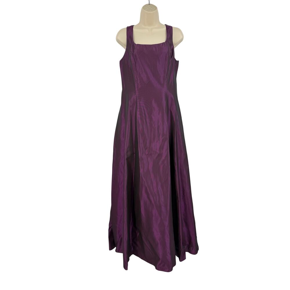 Vintage Y2K Zum Zum Maxi Formal Dress Size M Iridescent Purple Prom Whimsygoth - Picture 2 of 11